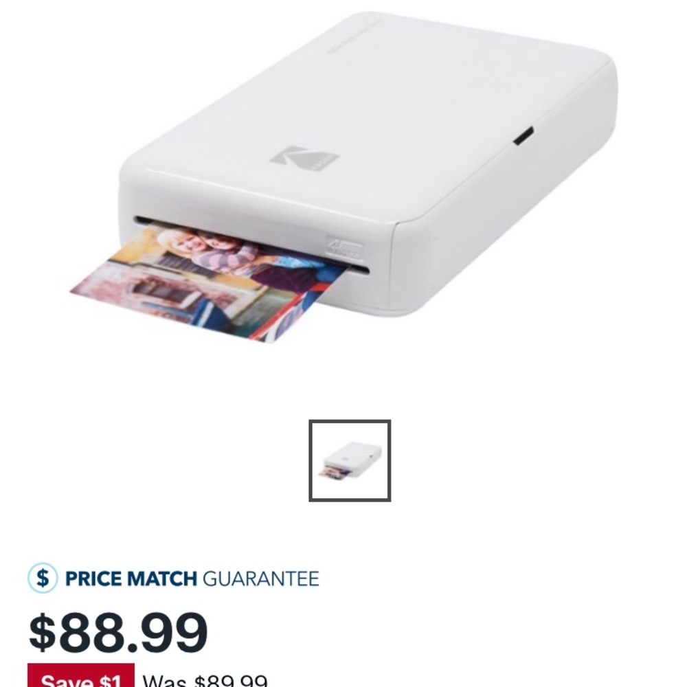 Kodak mini 2 wireless Bluetooth photo printer New